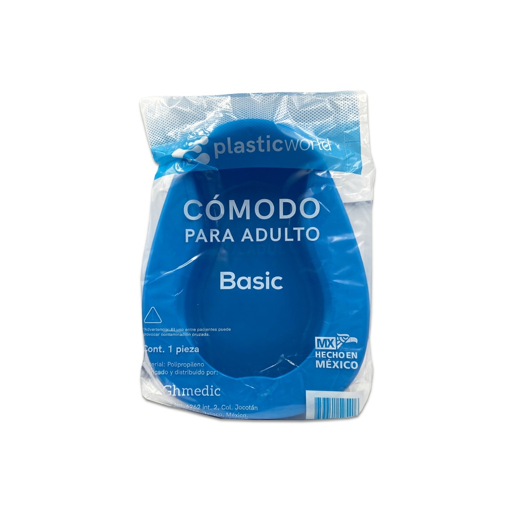 COMODO ADULTO COLOR AZUL PLASTIC WORLD BASIC GH MEDIC