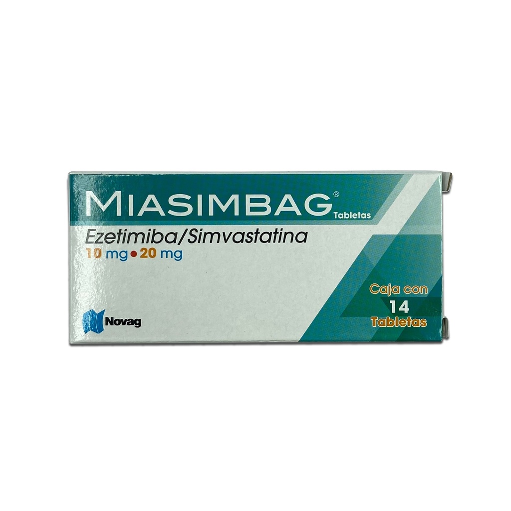 EZETIMIBA SIMVASTATINA 10/20 MG C/14 TAB MIASIMBAG LAB NOVAG