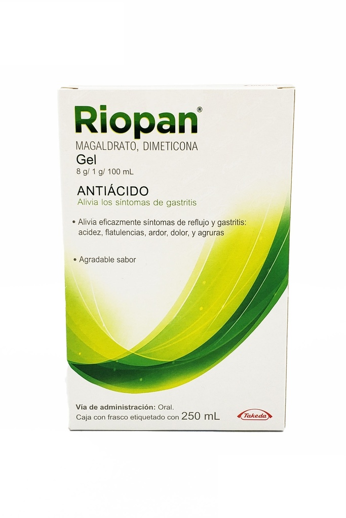 RIOPAN GEL 8/1 G/100 ML FCO C/250 ML MAGALDRATO DIMETICONA LAB TAKEDA