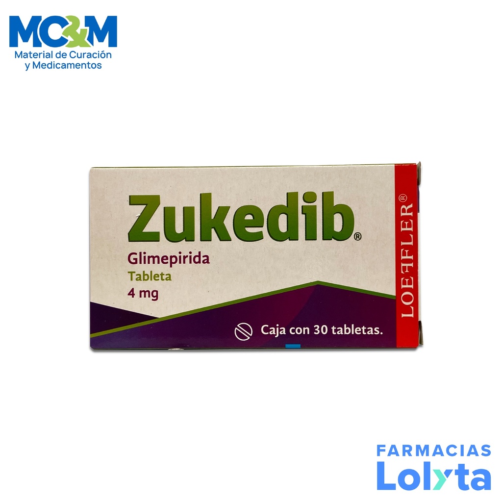 GLIMEPIRIDA 4 MG C/30 TAB ZUKEDIB LAB LOEFLER