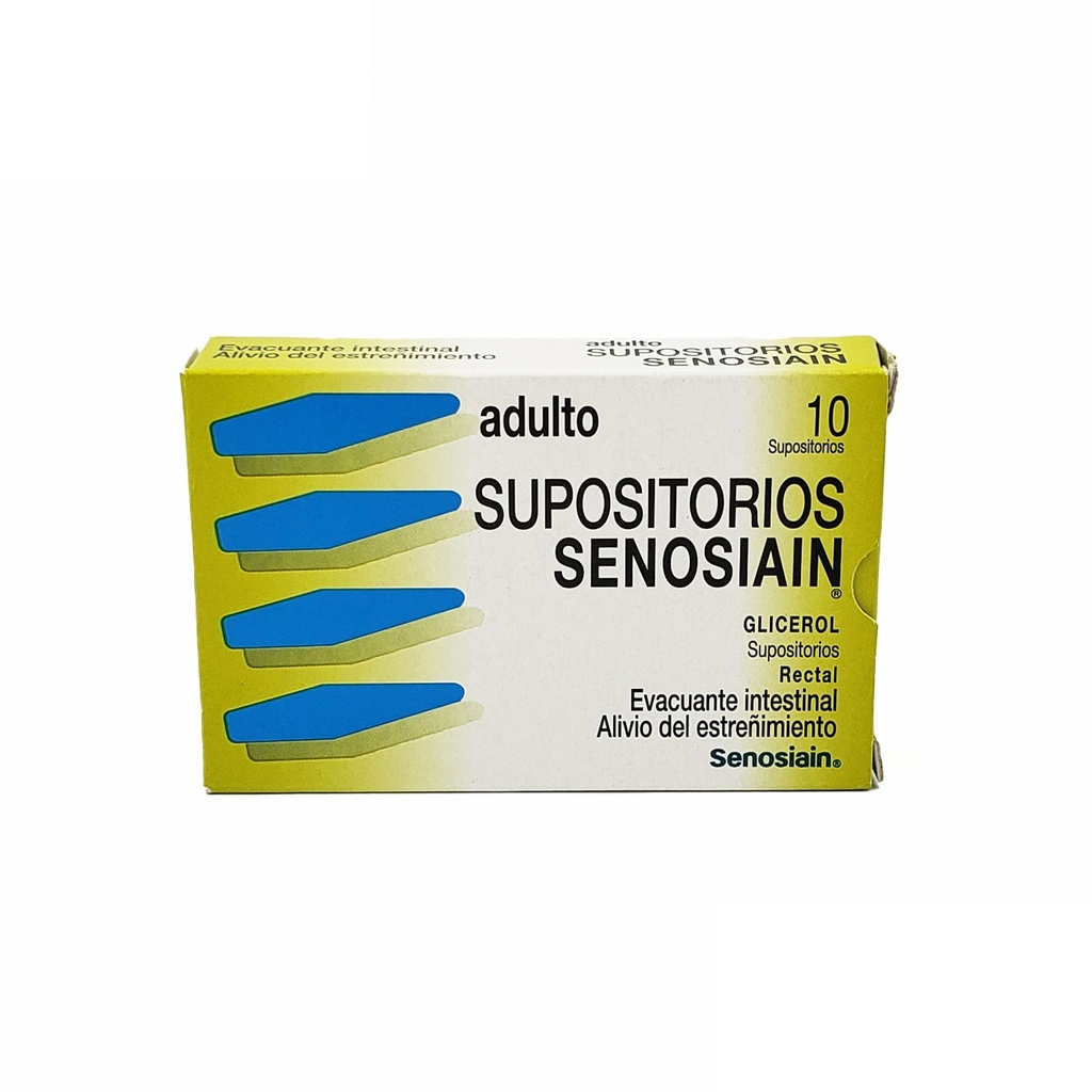 SUPOSITORIOS SENOSIAIN 2632 MG C/10 SUPOSITORIOS ADULTO GLICEROL LAB SENOSIAIN
