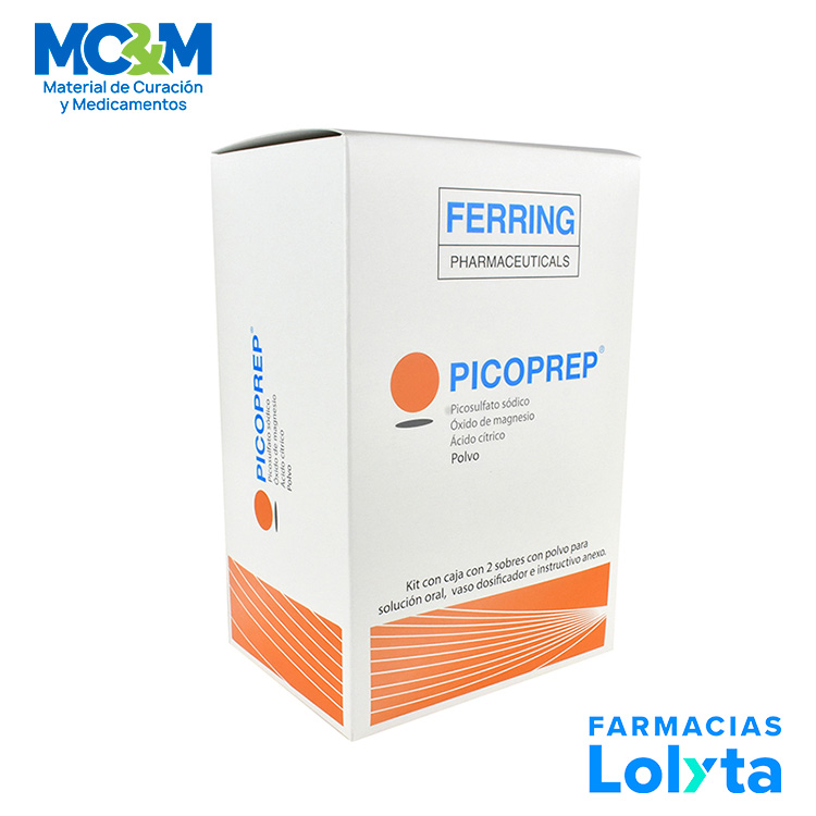 PICOPREP 10 MG /3.5/12 G C/2 SOBRES POLVO P/SOL ORAL PICOSULFATO DE SODIO OXIDO DE MAGNESIO ACIDO CITRICO LAB FERRING