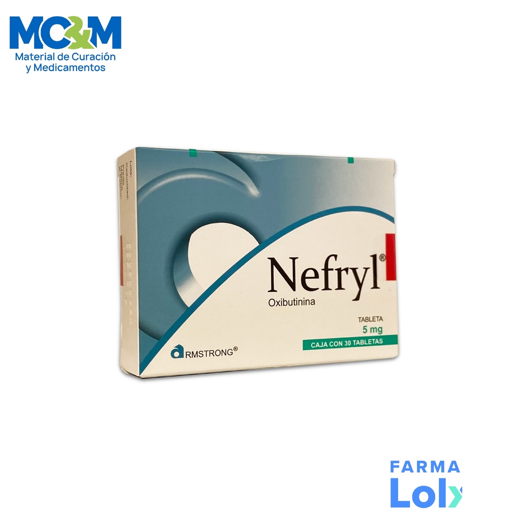 NEFRYL 5 MG C/30 TAB OXIBUTININA LAB ARMSTRONG
