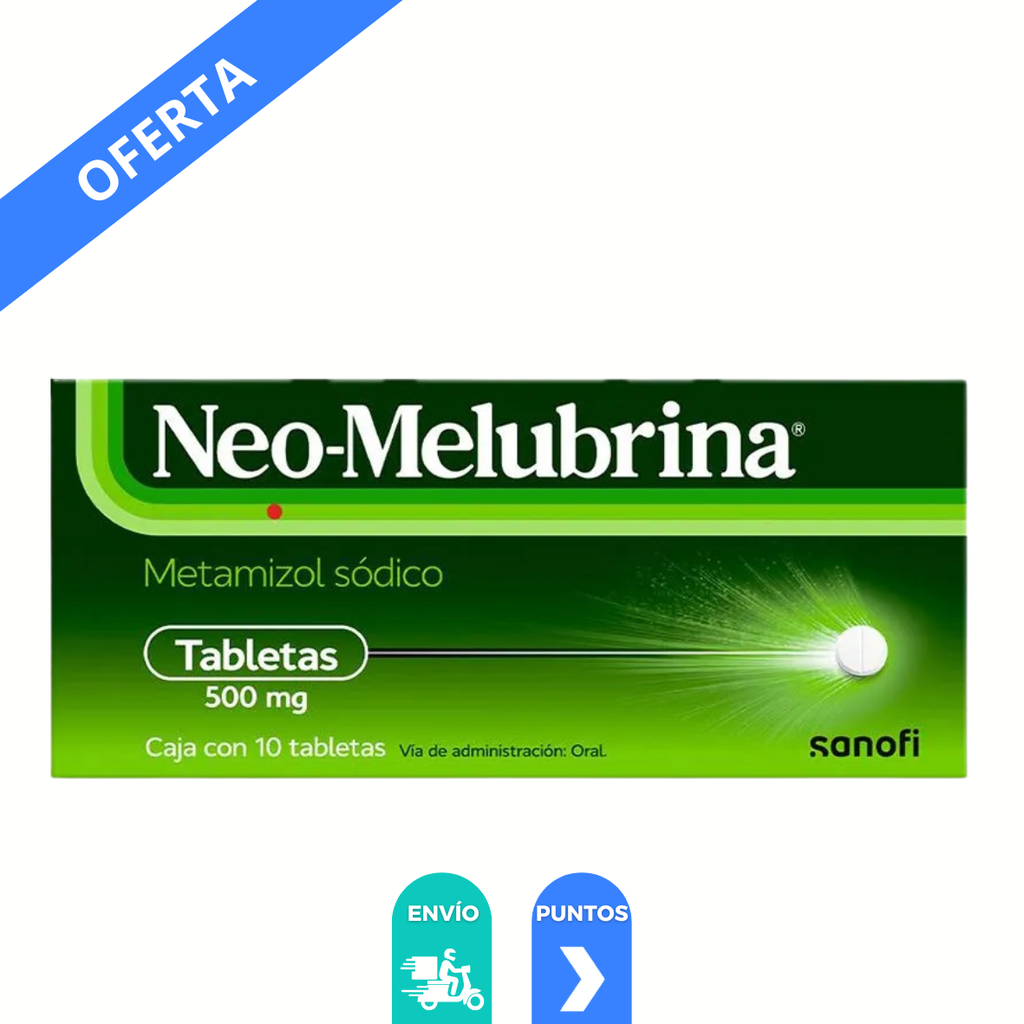 NEOMELUBRINA 500 MG C/10 TAB METAMIZOL LAB SANOFI AVENTIS