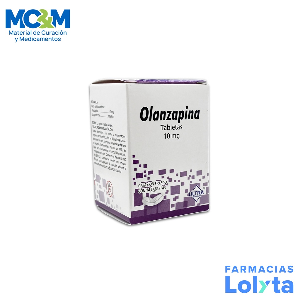 OLANZAPINA 10 MG C/14 TAB LAB ULTRA