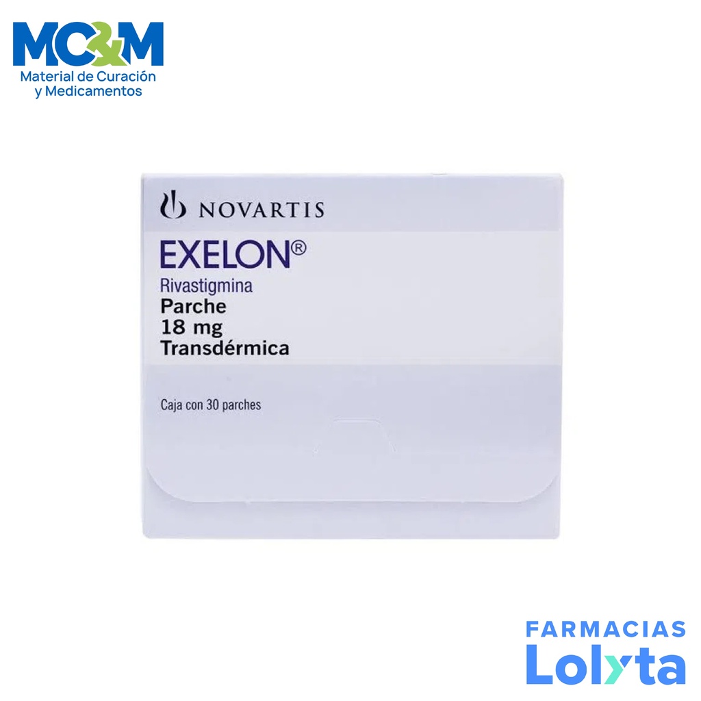 EXELON 18 MG PARCHE 24 H C/30 PARCHES RIVASTIGMINA LAB GBT