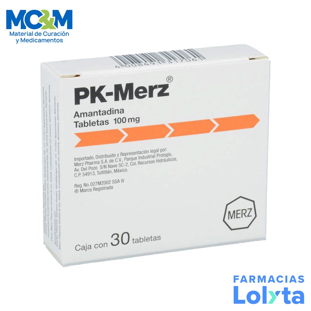 PK-MERZ 100 MG C/30 TAB AMANTADINA LAB MERZ