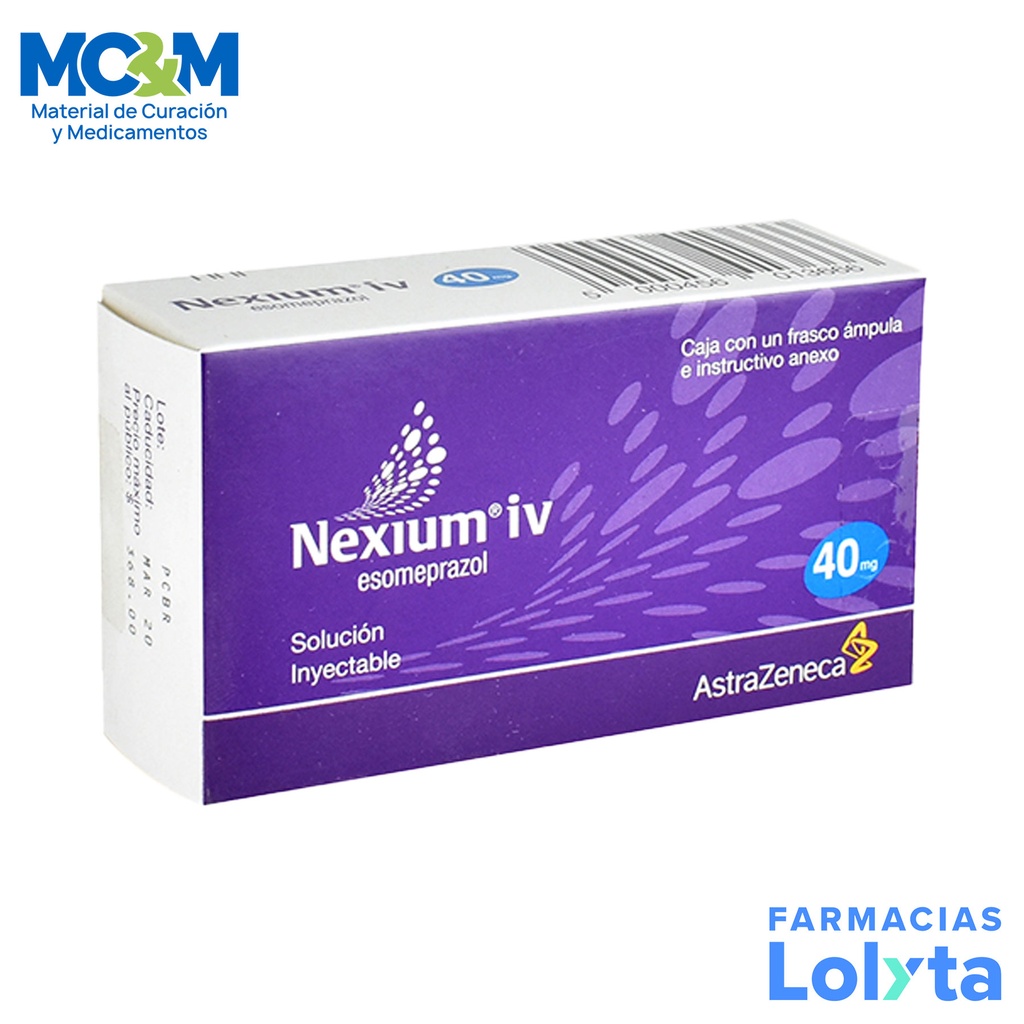 [1118] NEXIUM IV SOL INY 40 MG ESOMEPRAZOL LAB ASTRAZENECA