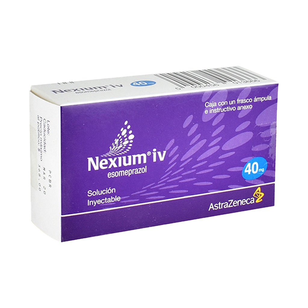 NEXIUM IV SOL INY 40 MG ESOMEPRAZOL LAB ASTRAZENECA