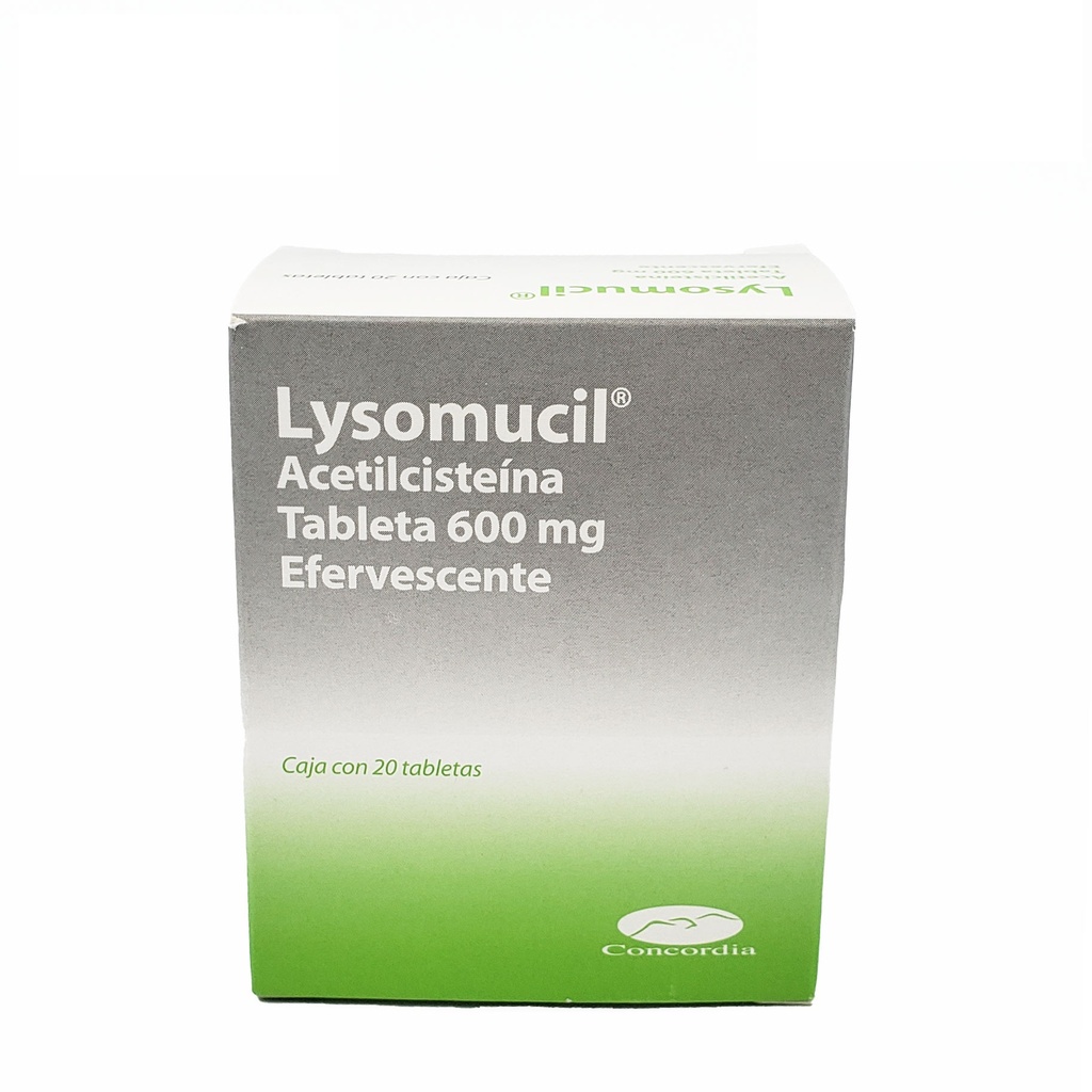 LYSOMUCIL 600MG C/20 TAB EFERVESCENTE ACETILCISTEINA LAB CONCORDIA
