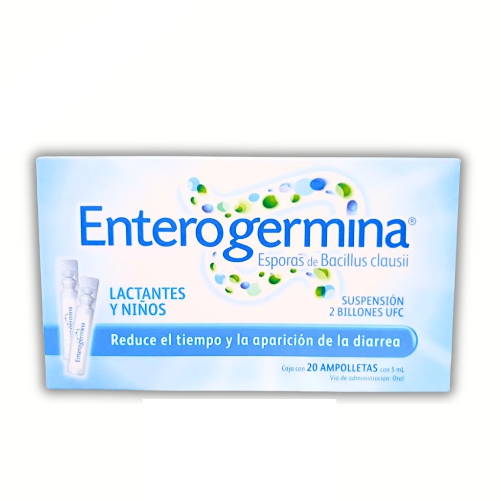 ENTEROGERMINA SUSP ORAL 2 BILLONES UFC/5 ML C/20 AMP ESPORAS DE BACILLUS CLAUSII