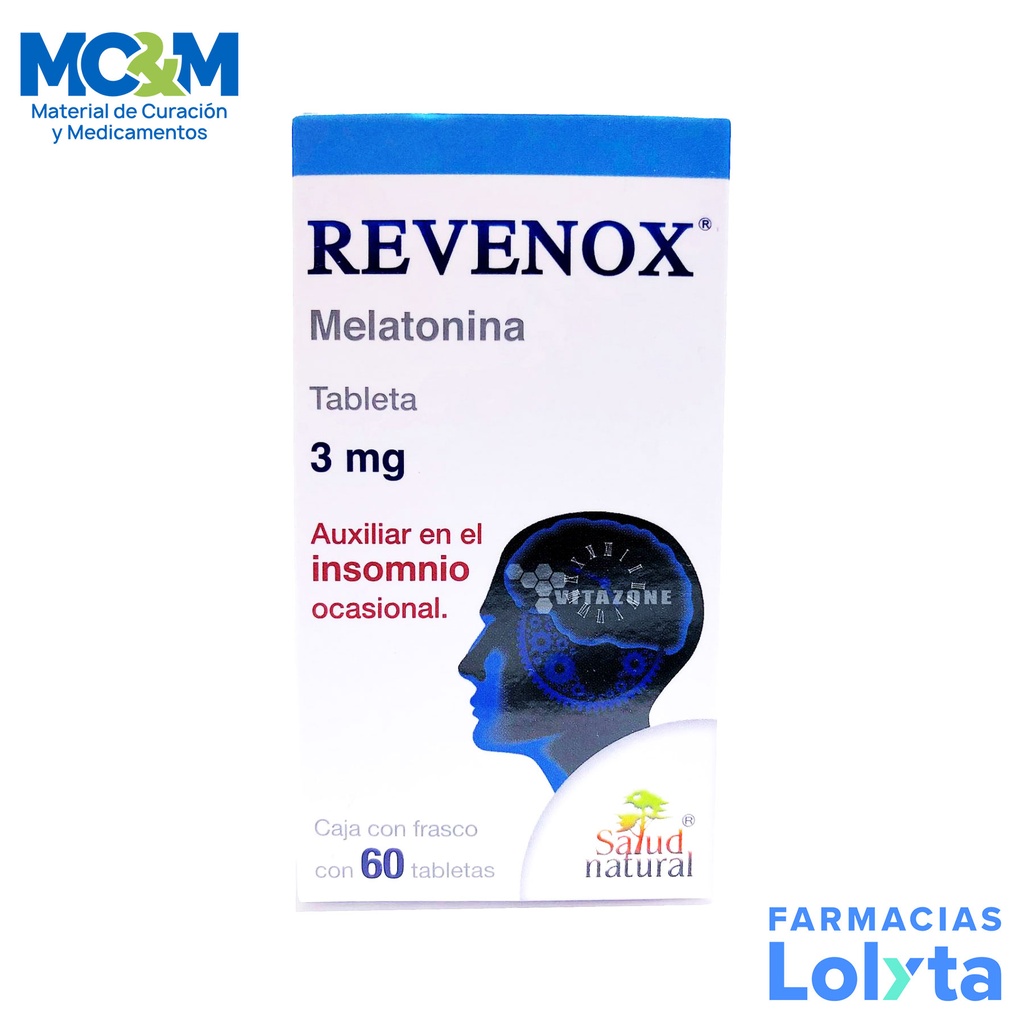 MELATONINA 3 MG C/60 TAB REVENOX LAB SALUD NATURAL