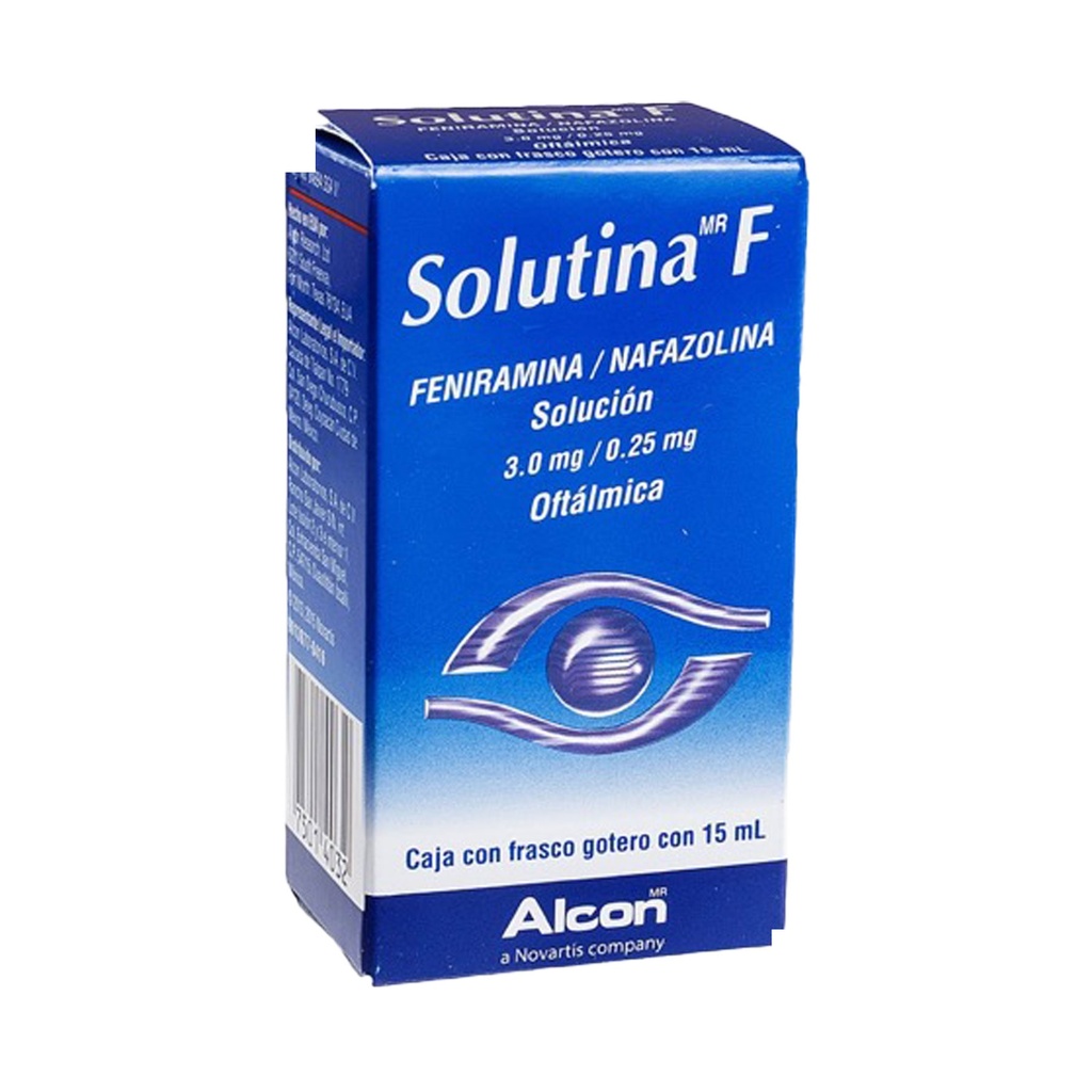 [1138] SOLUTINA F 3/0.25MG/ML SOL OFTALMICA C/15 ML FENIRAMINA/NAFAZOLINA LAB ALCON