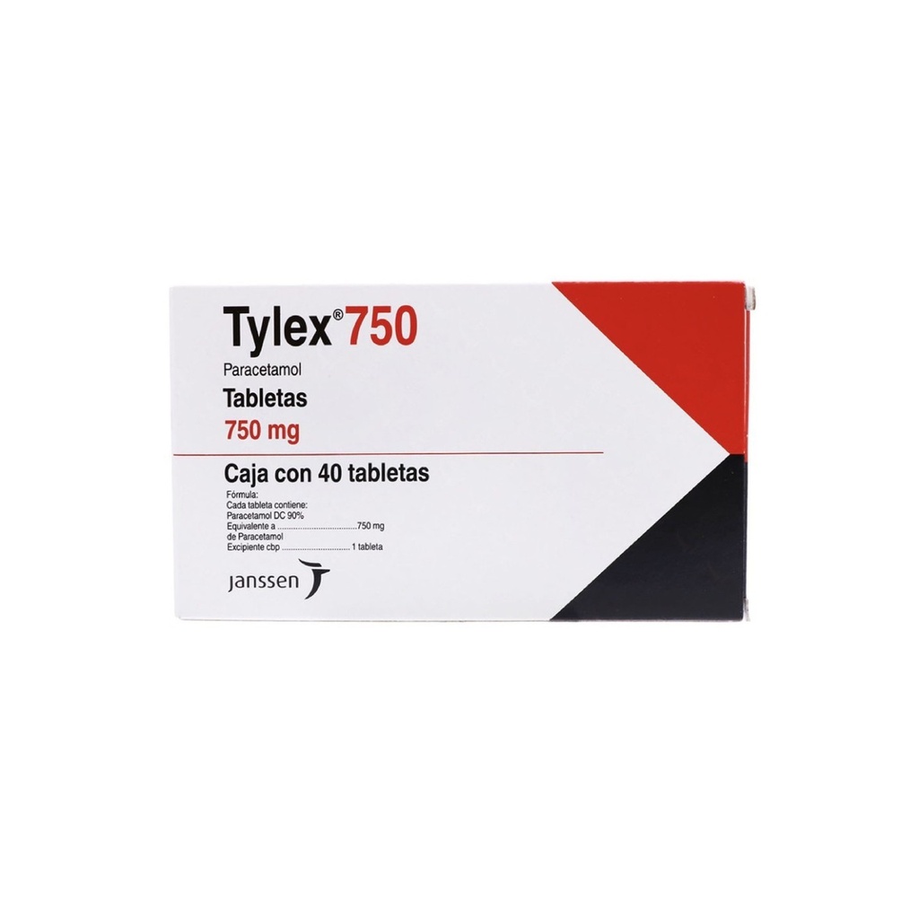 [1140] TYLEX 750 750MG C/40 TAB PARACETAMOL LAB JANSSEN-CILAG