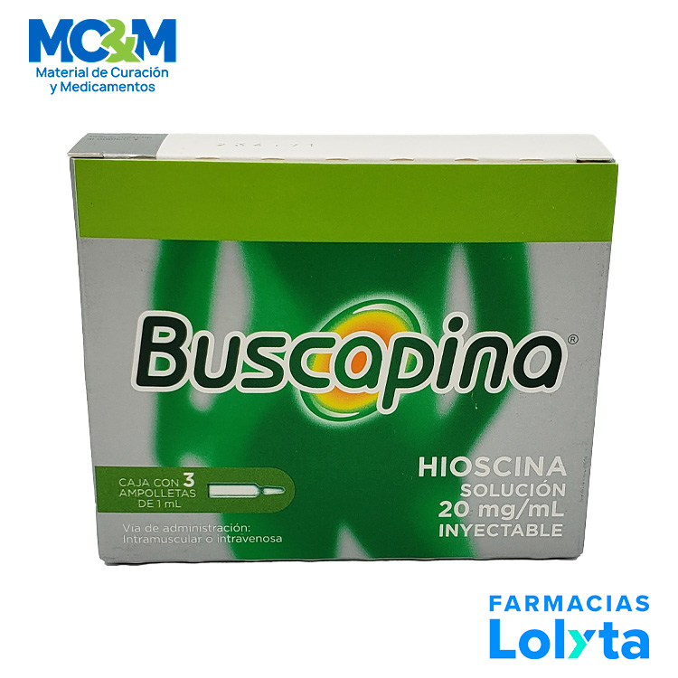 BUSCAPINA SOL INY 20 MG/ML C/3 AMP HIOSCINA LAB SANOFI AVENTIS
