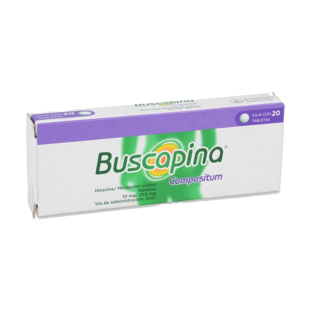 [1168] BUSCAPINA COMPOSITUM 10/250 MG C/20 TAB HIOSCINA METAMIZOL SODICO
