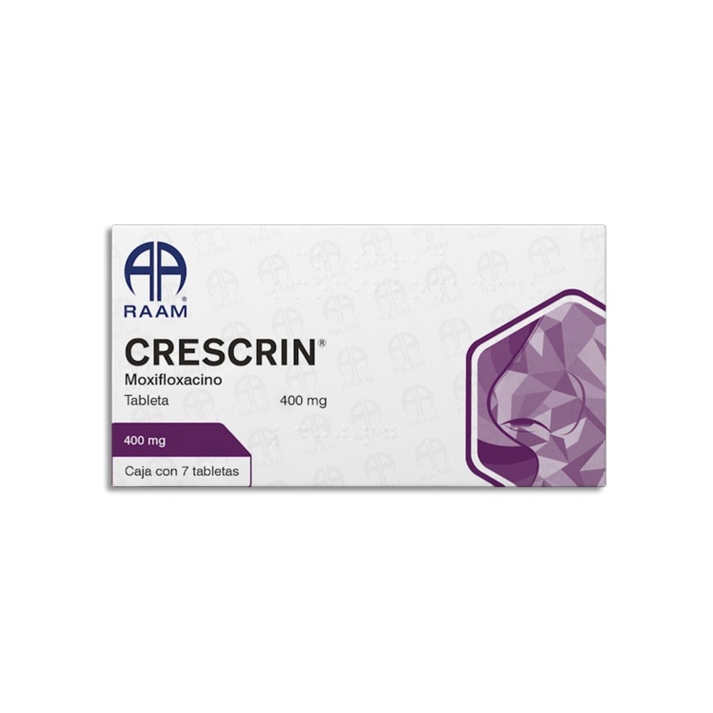 MOXIFLOXACINO 400MG C/7 TAB CRESCRIN LAB RAAM