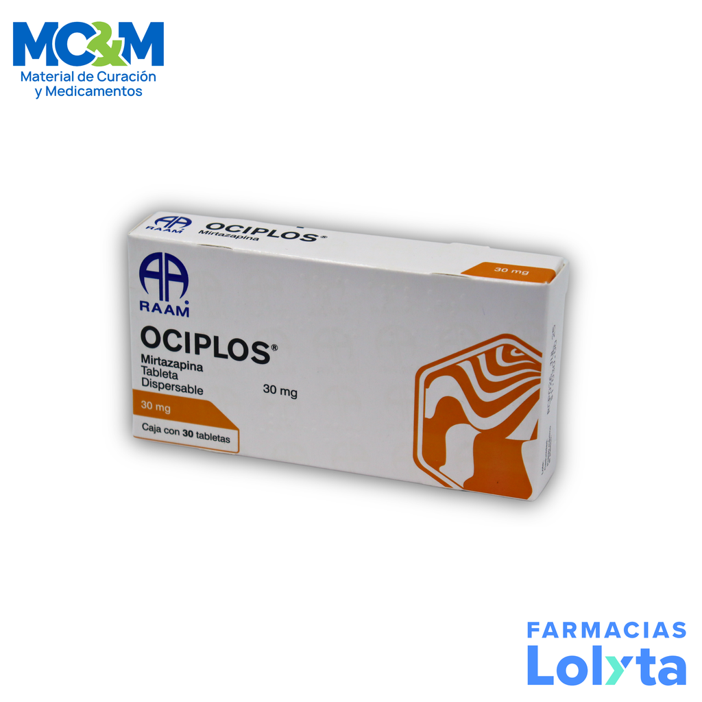 MIRTAZAPINA 30 MG C/30 TAB DISPERSABLES OCIPLOS LAB RAAM