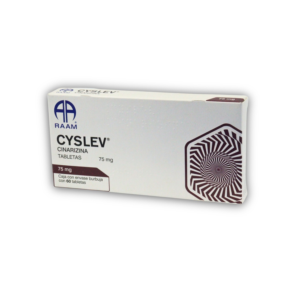 CINARIZINA 75 MG C/60 TAB CYSLEV LAB RAAM