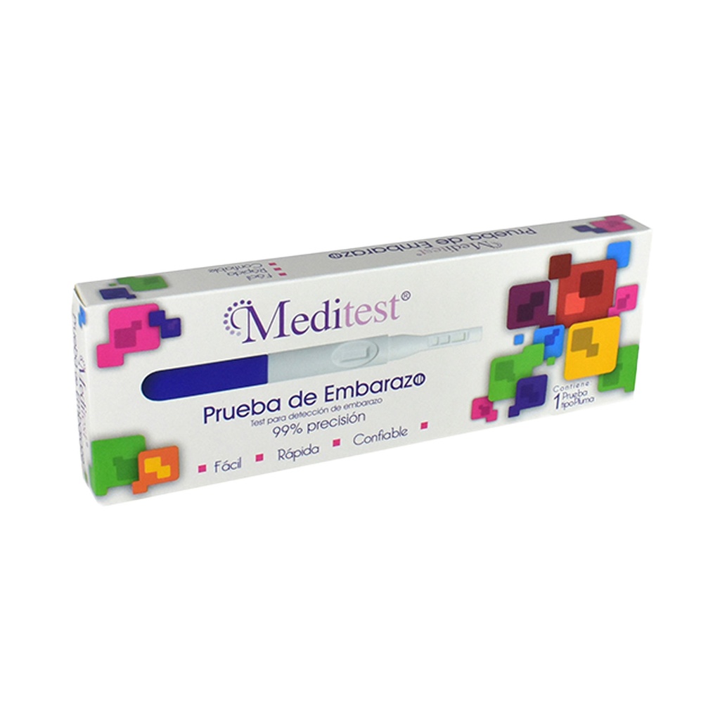 PRUEBA DE EMBARAZO TIPO PLUMA C/1 MEDITEST LAB SUPLIMEX