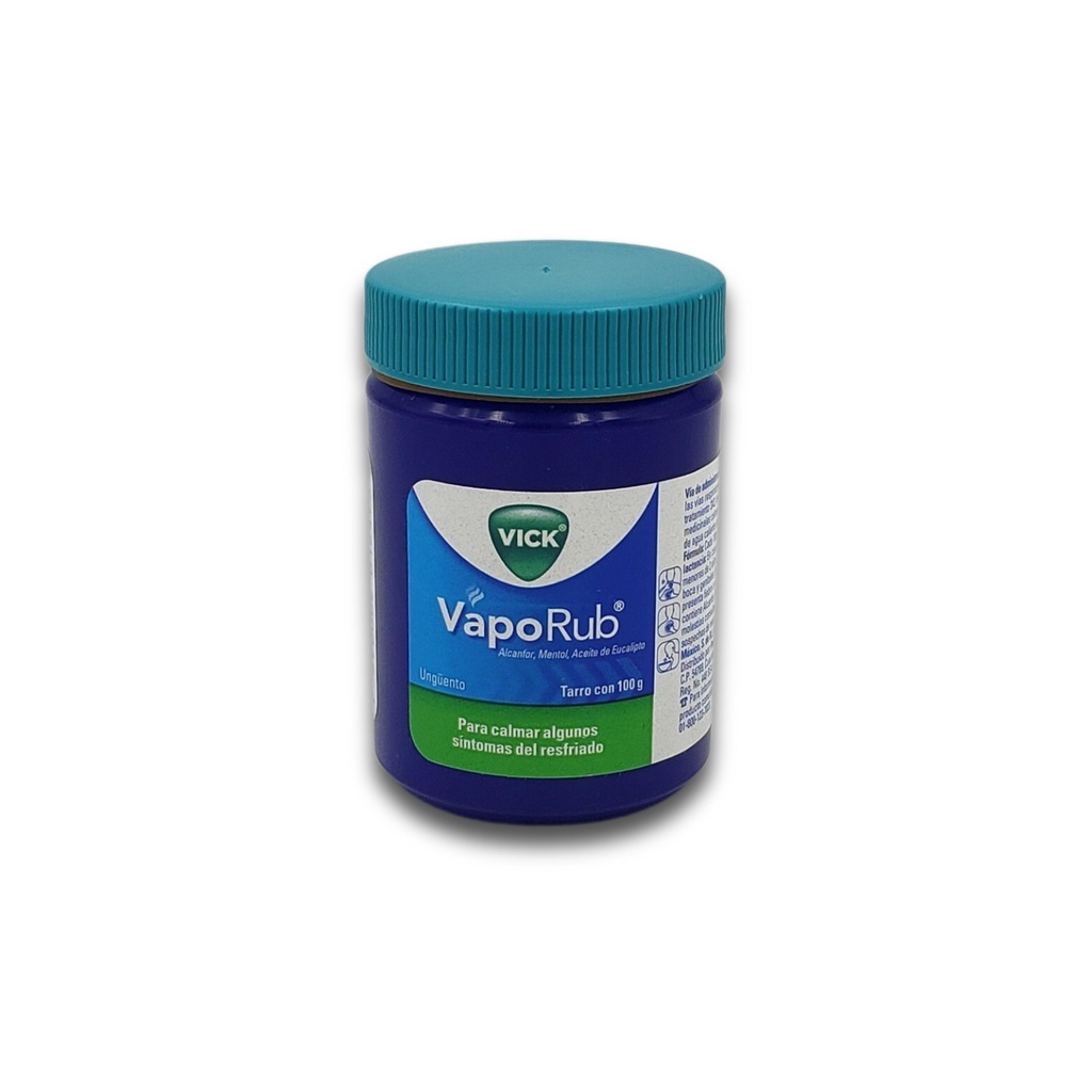 [1204] VICK VAPORUB UNGÜENTO 5.26/ 2.82/1.33 G TARRO C/100 G ALCANFOR MENTOL EUCALIPTO LAB P&G