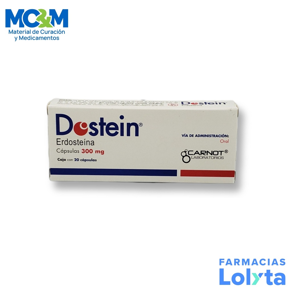 DOSTEIN 300MG C/20 CAP ERDOSTEINA LAB CARNOT
