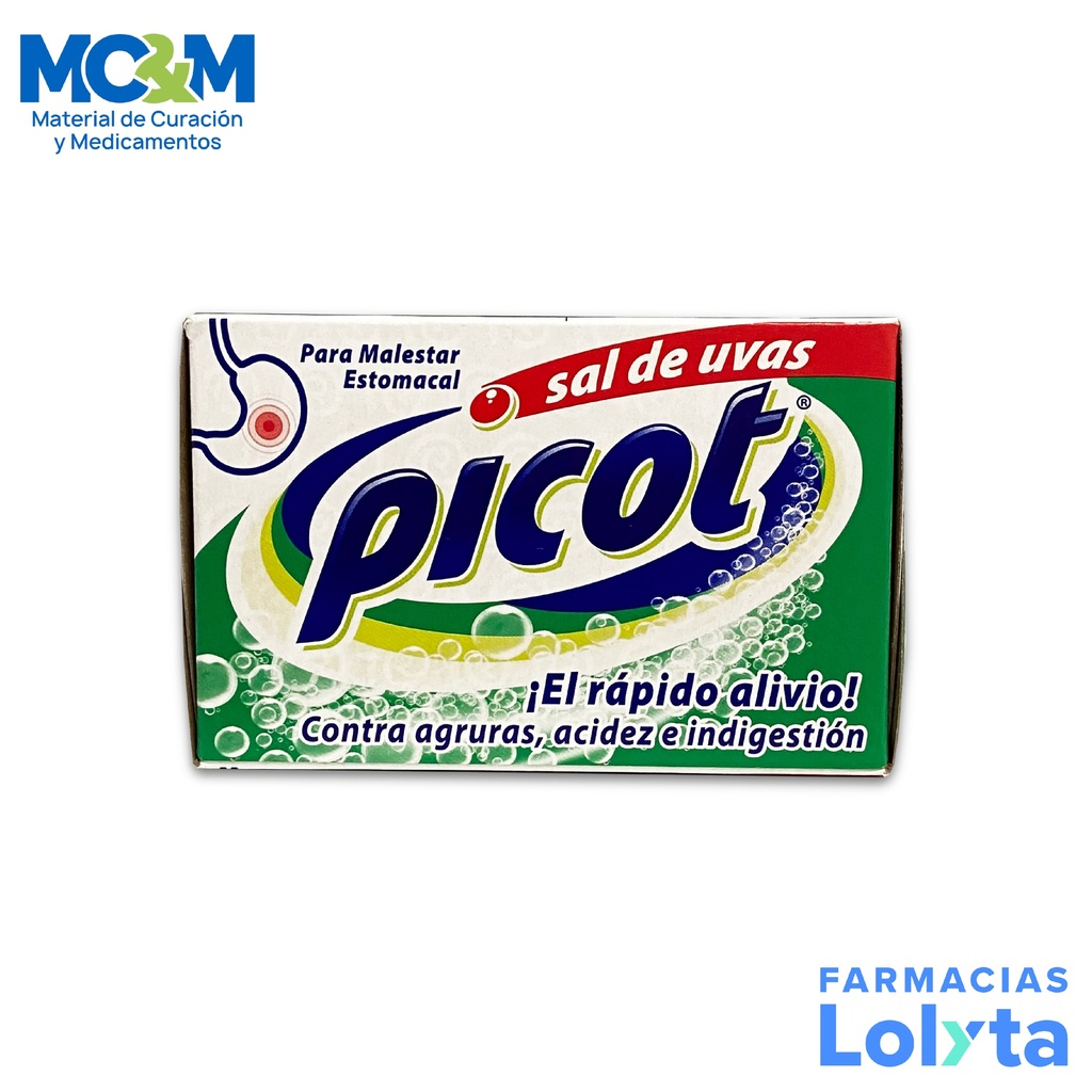 SAL DE UVAS PICOT 2.485/0.2165/1.9485 G C/10 SOBRES BICARBONATO DE SODIO AC TARTARICO AC CITRICO LAB RB SALUTE
