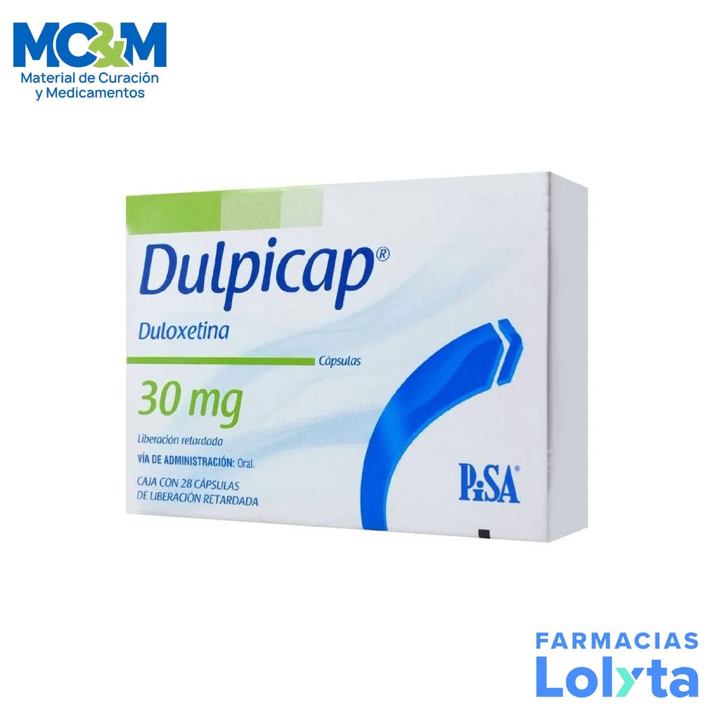 DULOXETINA 30 MG C/28 CAP LIB RETARDADA DULPICAP LAB PISA