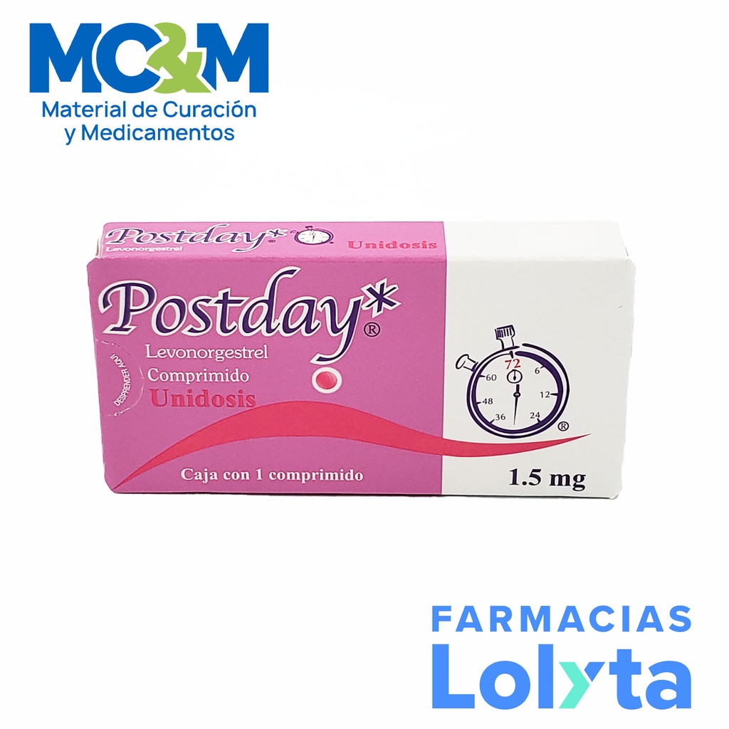 POSTDAY 1.5 MG C/1 COMPRIMIDO LEVONORGESTREL LAB IFA CELTICS