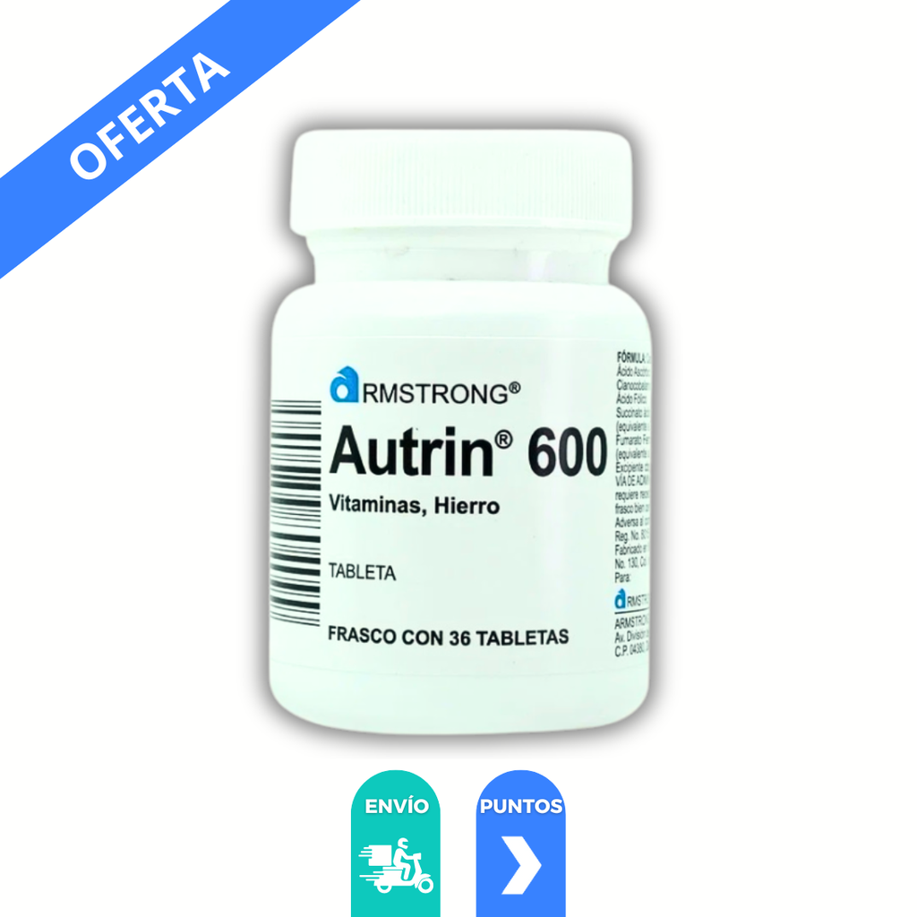 AUTRIN 600 C/36 TAB MULTIVITAMINICO CON HIERRO LAB ARMSTRONG