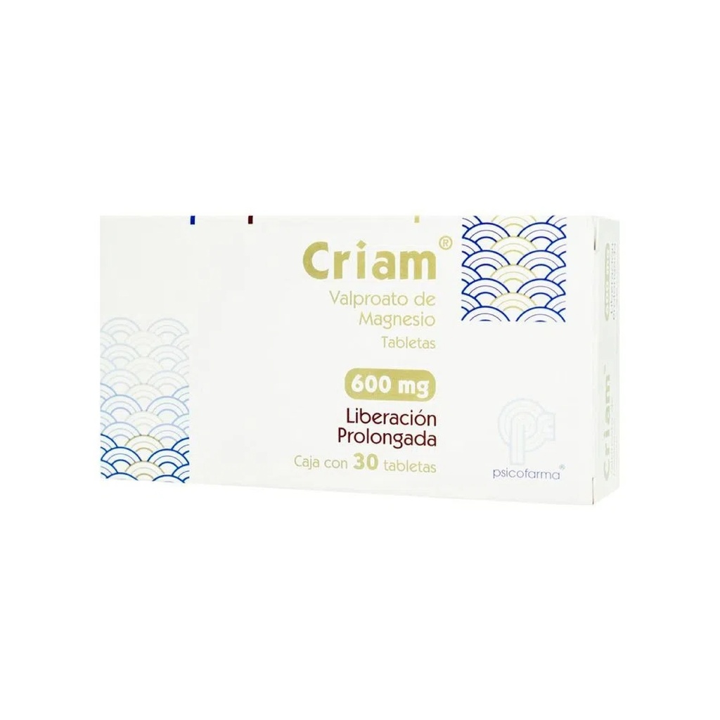 CRIAM 600 MG C/30 TAB LP VALPROATO DE MAGNESIO LAB PSICOFARMA