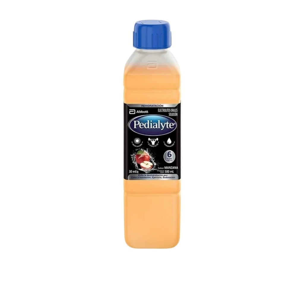 PEDIALYTE 30 MEQ SABOR MANZANA 500 ML ELECTROLITOS LAB ABBOTT
