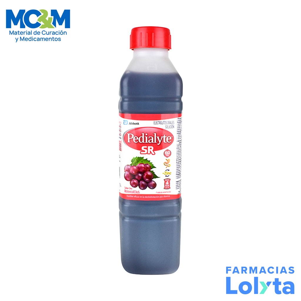PEDIALYTE SR 60 MEQ SABOR UVA 500 ML LAB ABBOTT