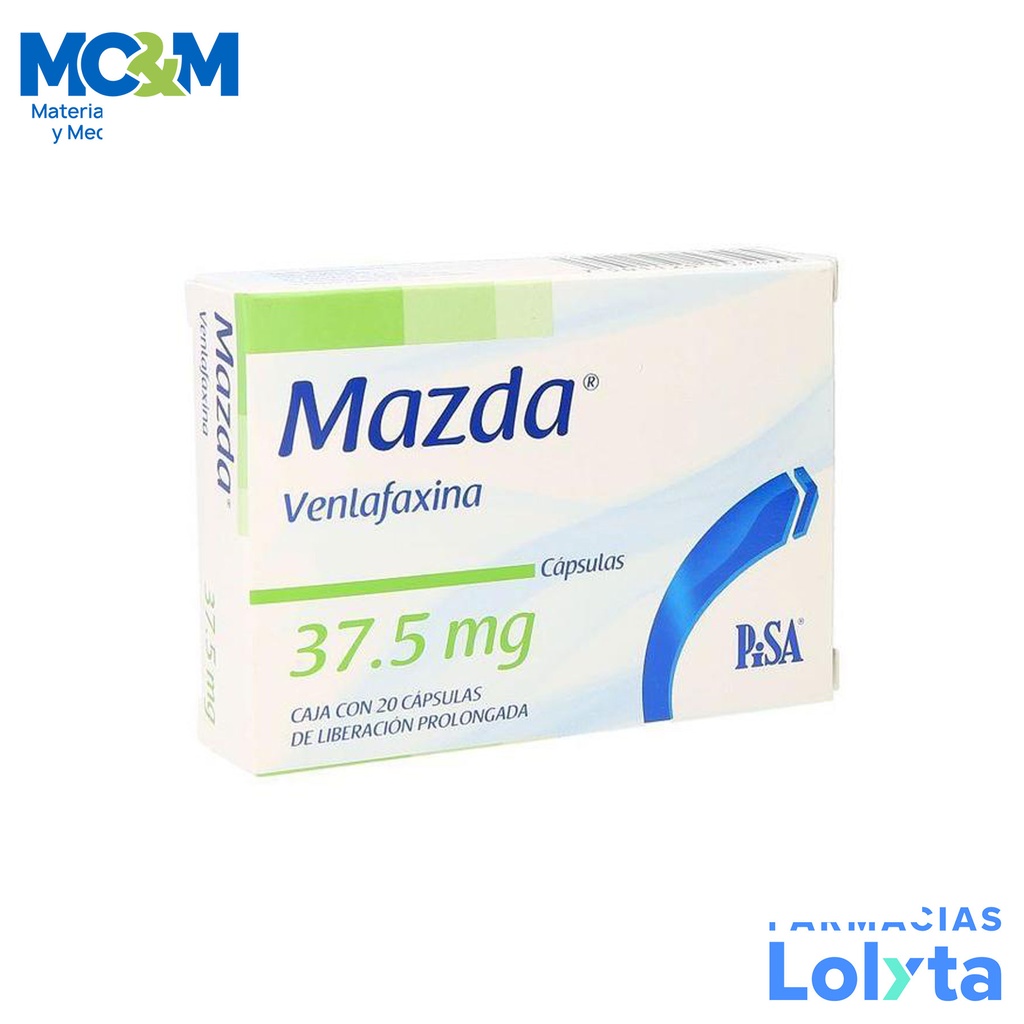 VENLAFAXINA 37.5 MG C/20 CAP LP MAZDA LAB PISA