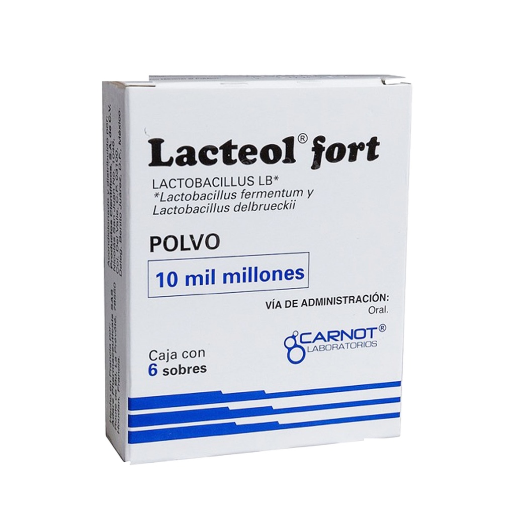 LACTEOL FORT 10 MIL MILLONES C/6 SOBRES LAB CARNOT