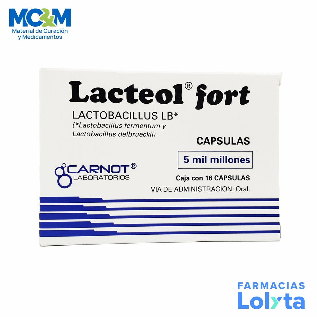 LACTEOL FORT 5 MIL MILLONES C/16 CAP LAB CARNOT