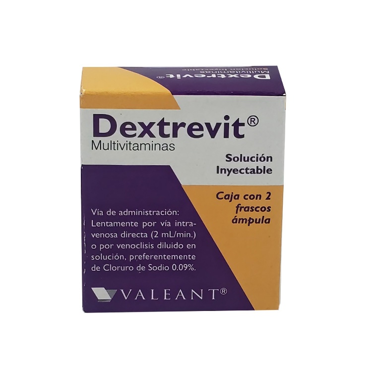 DEXTREVIT SOL INY 10 ML C/2 FCO AMP MULTIVITAMINICO LAB VALEANT (RF)