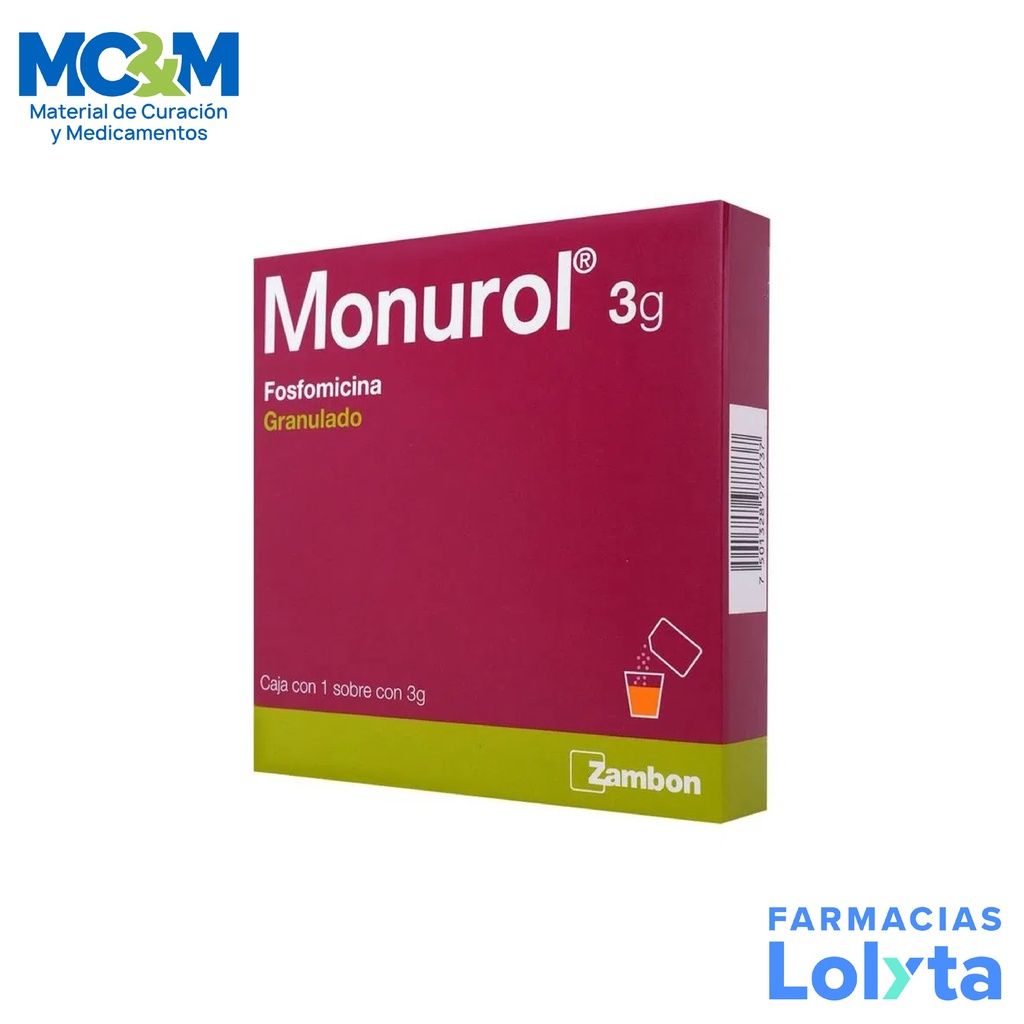 [1304] MONUROL 3G GRANULADO C/1 SOBRE FOSFOMICINA LAB ZAMBON