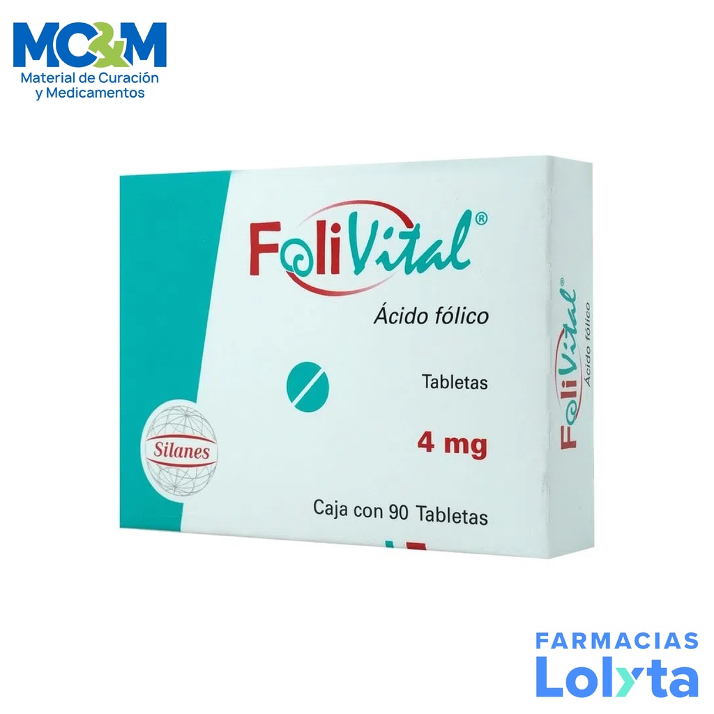 FOLIVITAL 4MG C/90 TAB ACIDO FOLICO LAB SILANES