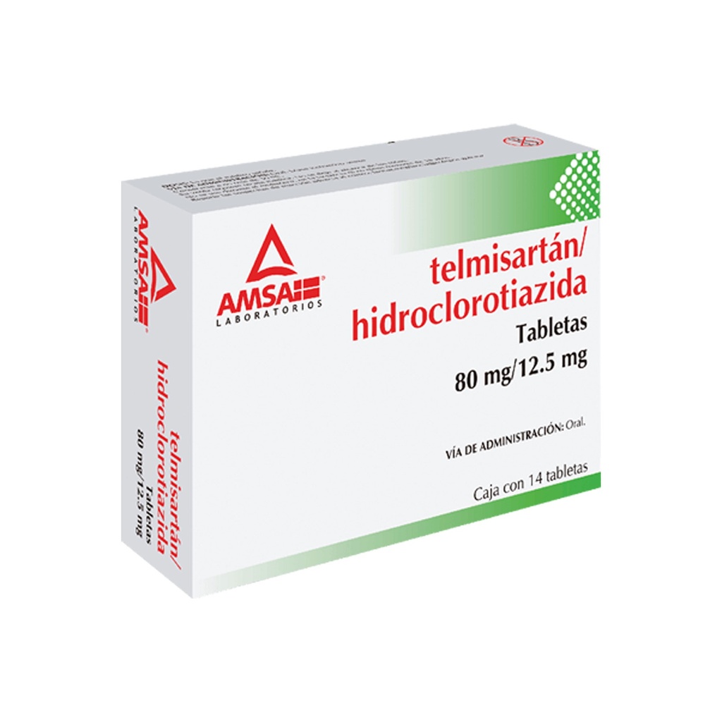 TELMISARTAN HIDROCLOROTIAZIDA 80/12.5 MG C/14 TAB LAB AMSA