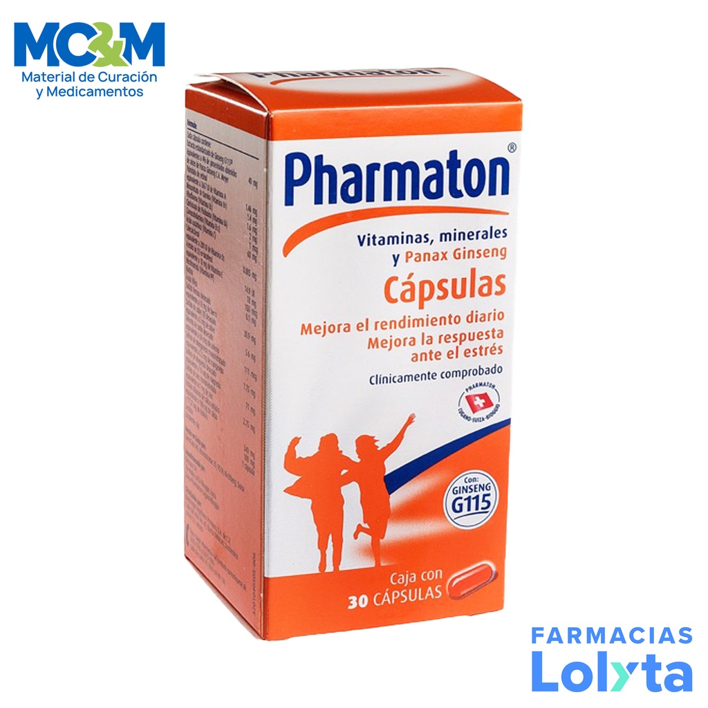 PHARMATON C/30 CAP VITAMINAS MINERALES PANAX GINSENG G115