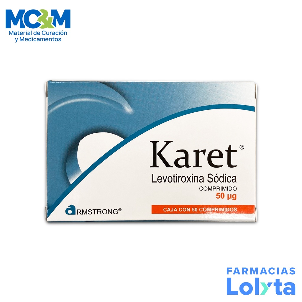LEVOTIROXINA SODICA 50MCG C/50 COMPRIMIDOS KARET LAB ARMSTRONG