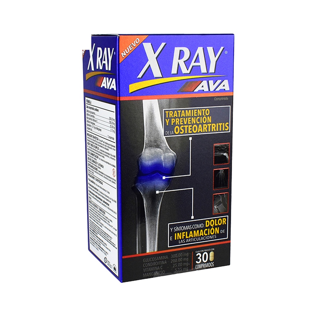 [1333] X RAY AVA C/30 COMPRIMIDO AUXILIAR TRATAMIENTO DE OSTEOARTRITIS LAB GENOMMA