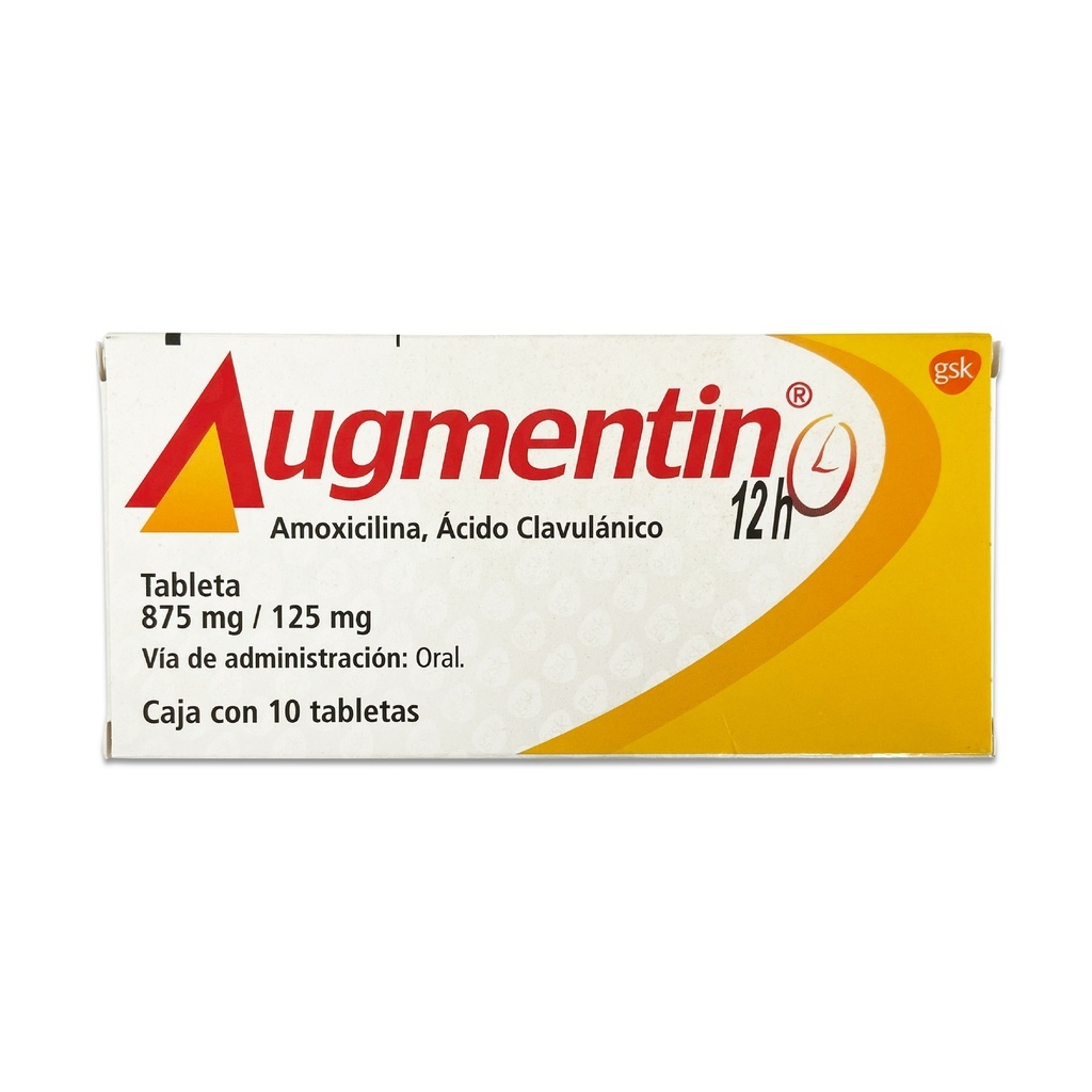 [1347] AUGMENTIN 12H 875/125 MG C/10 TAB AMOXICILINA ACIDO CLAVULANICO LAB GSK