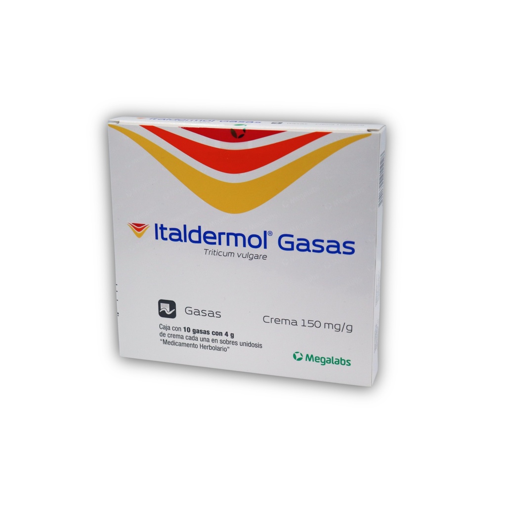 ITALDERMOL 150/10 MG/G C/10 GASAS 4 G TRITICUM VULGARE FENOXIETANOL LAB ITALMEX PHARMA