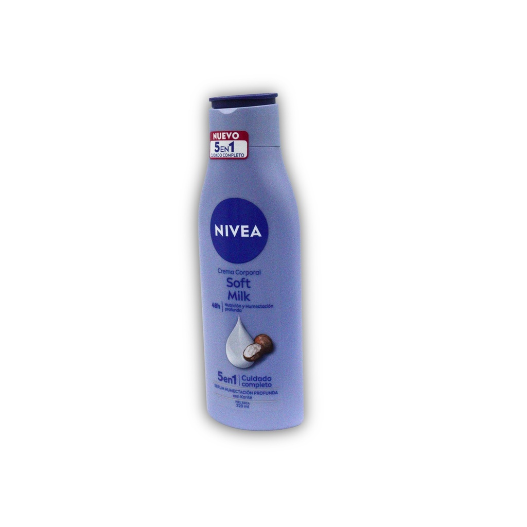 CREMA NIVEA SOFT MILK C/220 ML 72 H HUMECTACION PIEL SECA BEIERSDORF