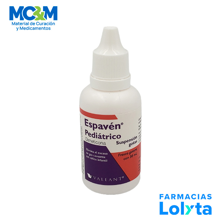 ESPAVEN PEDIATRICO SUSPENSION 10 G/100 ML FCO GOTERO C/30ML SIMETICONA (DIMETICONA) LAB VALEANT
