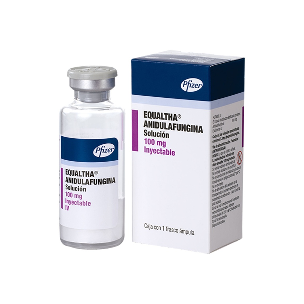 EQUALTHA ANIDULAFUNGINA SOL INY 100 MG C/FRASCO LAB PFIZER (RF)