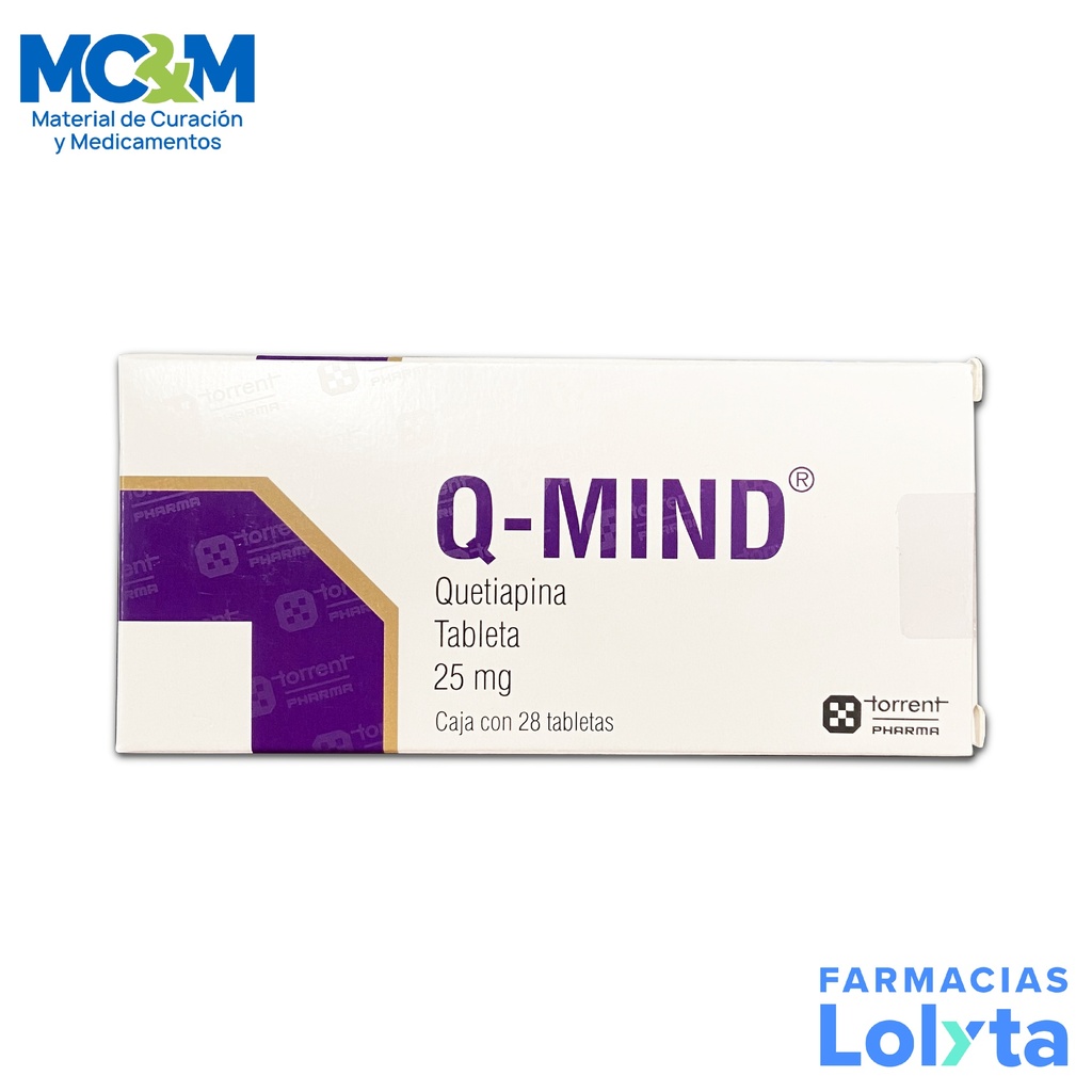 Q-MIND 25MG C/28 TAB QUETIAPINA LAB TORRENT PHARMA