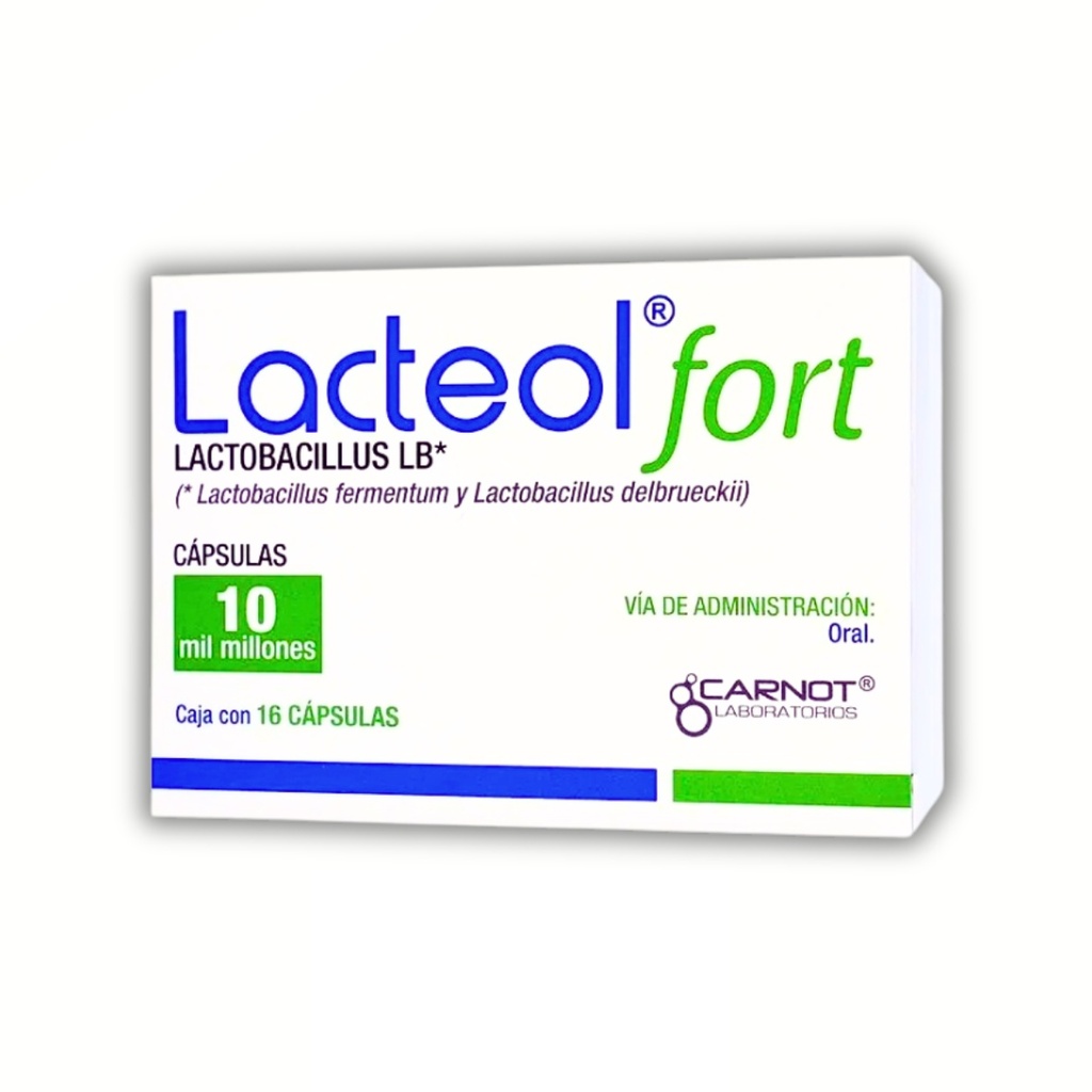 LACTEOL FORT 10MIL MILLONES C/16 CAP LACTOBACILLUS FERMENTUM DELBRUECKII LAB CARNOT